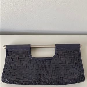 Cole Haan navy blue clutch.